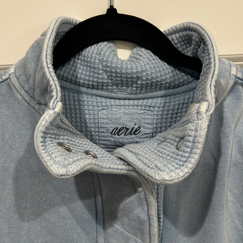 Aerie oversized snap collar sweatshirt Large - Picture 2 of 2